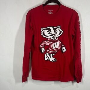 Jansport Wisconsin Badgers Red Long Sleeve Shirt size small